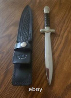 Vintage Japon Samuel C. Wragg Guerre Civile Américaine Buffalo Horn Stiletto Dagger Couteau