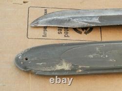 Vintage Kabar Usn Mk2 Couteau De Combat Dague & Nord Scabbard Estate Trouvez