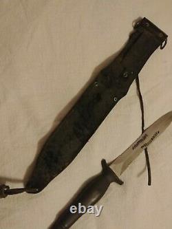 Vintage Parker Bros Mk II Style Army Commando Couteau Dagger Avec Gaine