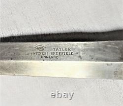 Vintage Taylor Eye Witness Fix Blade Double Edge Dagger 11-1/2 Couteau Sheffield