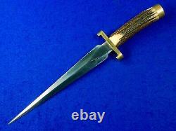 Vintage Us Custom Made Handmade Huge Stiletto Hunting Fighting Knife Poignard