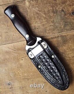 Vintage Western W75 Hunting Combat Dagger Boot Knife Avec Orig. Fiche Des États-unis