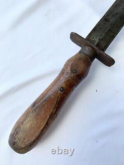 Vintage Wwii Ben Rocklin Handmade Fighting Double Edge Dagger Theater Couteau Rare
