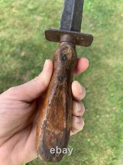Vintage Wwii Ben Rocklin Handmade Fighting Double Edge Dagger Theater Couteau Rare