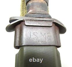 Vintage Wwii Us M3 Couteau De Combat Imperial M8 Galbard Dague Ww2 B-n 3 Bride