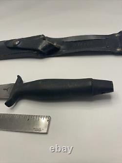 Vtg Gerber Mark II Survie 1980 Commando Knife Dagger Serrated & Gaine En Cuir