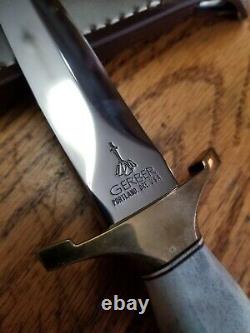 Vtg Rare Gerber USA Mark I Mk1 Présentation Poignée De Fixation Couteau De Démarrage Dagger Mib