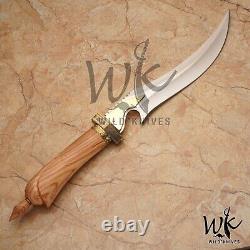 Wk 501 Couteau Dague de Chasse Classique Fait Main en Acier Poli Haute Brillance