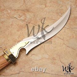 Wk 501 Couteau Dague de Chasse Classique Fait Main en Acier Poli Haute Brillance