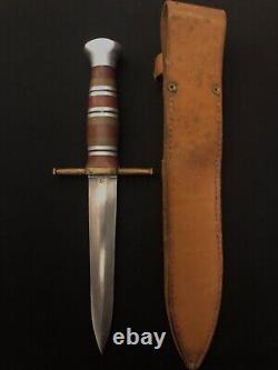 Ww2 Couteau De Combat De Théâtre -exceptionnel Dagger -us Military Collection -id'd