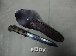 Ww2 Main Théâtre Fighting Dague Couteau Withpancake Gaine