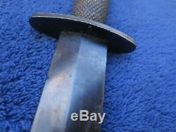 Ww2 Originale Fairbairn Sykes Oss Dagger Fighting Knife L. F. & C. Et M6 Gaine