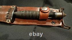 Wwii Fairbairn Sykes Stiletto Dagger Ribbed & Roped Ww2 F/s Fighting Knife