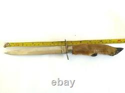 Wwii French Trench Boot Combat Dagger Fighting Couteau Deer Foot Taxidermy Wwi
