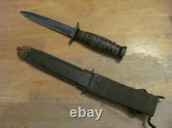 Wwii Us Army M3 Imperial Trench Fighting Knife Dagger Avec M8bm Scabbrd