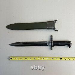 Wwii Vintage Us Afh M1 Garand Bayonet Poignard De Couteau De Combat Avec Scabbard